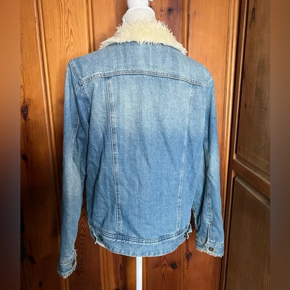 Magellan Sportswear Faux Fur Lined Denim Jacket - Picture 3 of 7